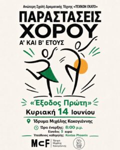Read more about the article “Έξοδος Πρώτη” – ΤΕΧΝΩΝ ΕΚΑΤΟ